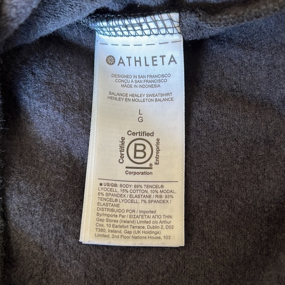 Athleta Half Button Up Sweater L - image 5